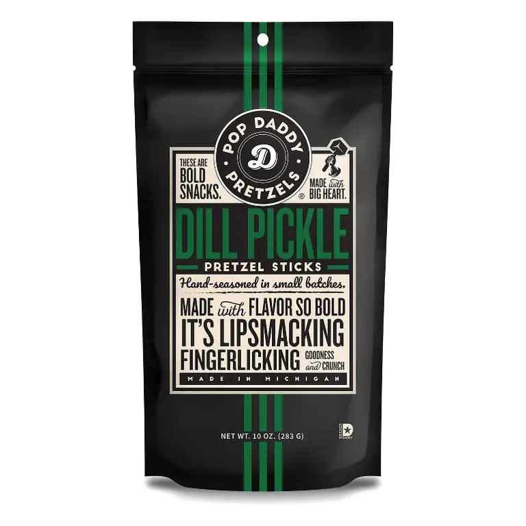 Pop Daddy Seasoned Pretzels Dill Pickle, 10oz