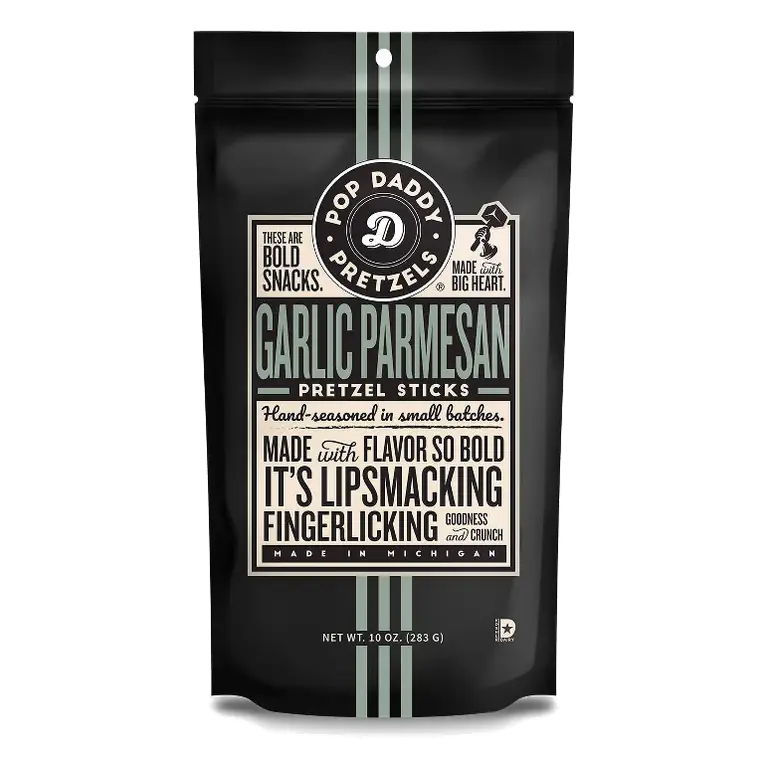 Pop Daddy Seasoned Pretzels Garlic Parmesan, 10oz