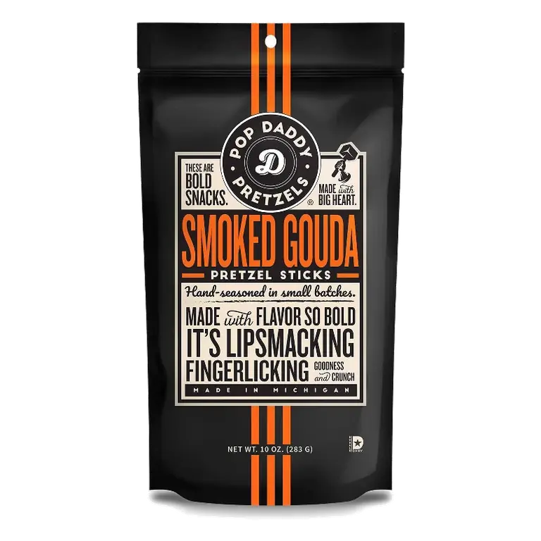 Pop Daddy Seasoned Pretzels - Smoked Gouda - 10oz