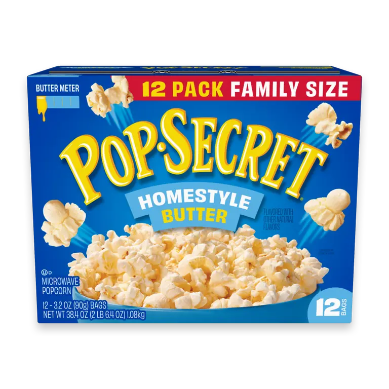 Homestyle Butter Flavor Sharing Bags Microwave Popcorn