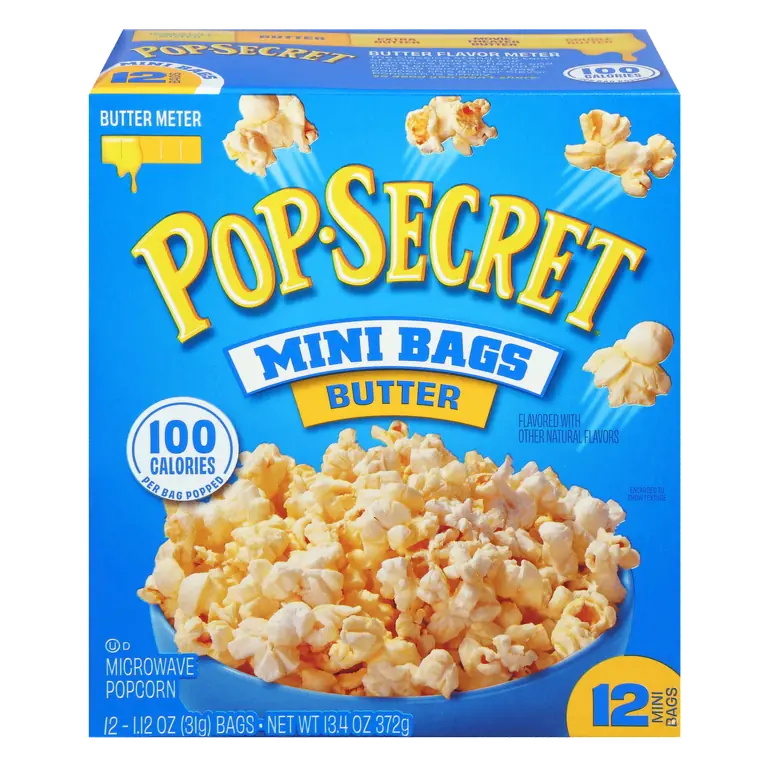 Microwave Popcorn, 100 Calorie Butter Flavor, 1.1 Oz Snack Bags