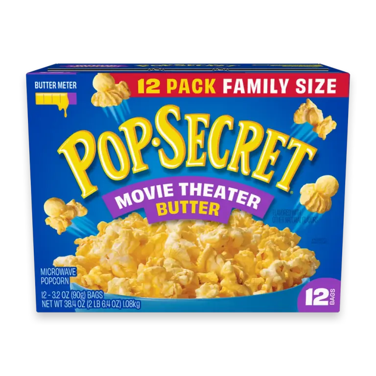Microwave Popcorn 12 Count Movie Theater Butter, Flavor Sharing Bags