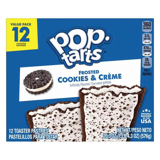 Frosted Cookies & Creme Toaster Pastries - 12 ct