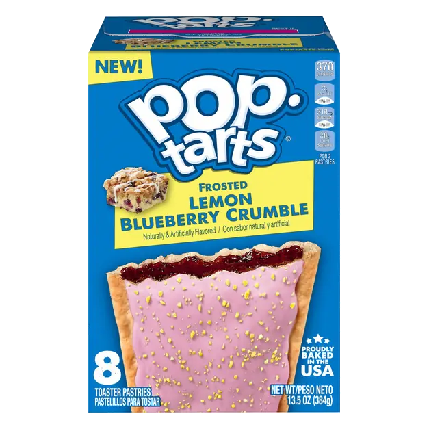Frosted Lemon Blueberry Crumble Toaster Pastries - 8 ct