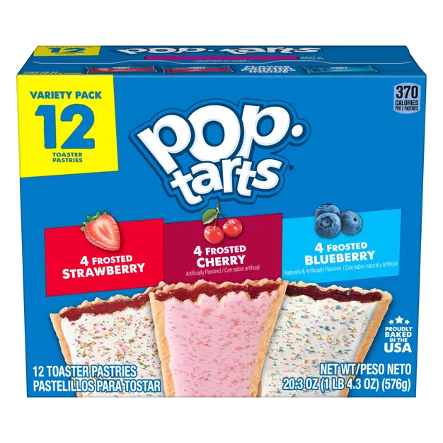 Frosted Strawberry Cherry & Blueberry Toaster Pastries - 12 ct