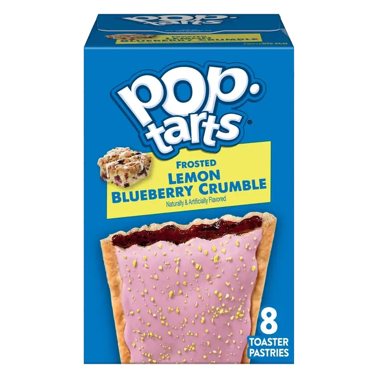 Pop-Tarts Frosted Lemon Blueberry Crumble Filling Toaster Pastries, 13.5oz/8ct