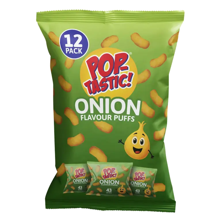 Pop-Tastic! Onion Flavour Puffs 12 x 8g