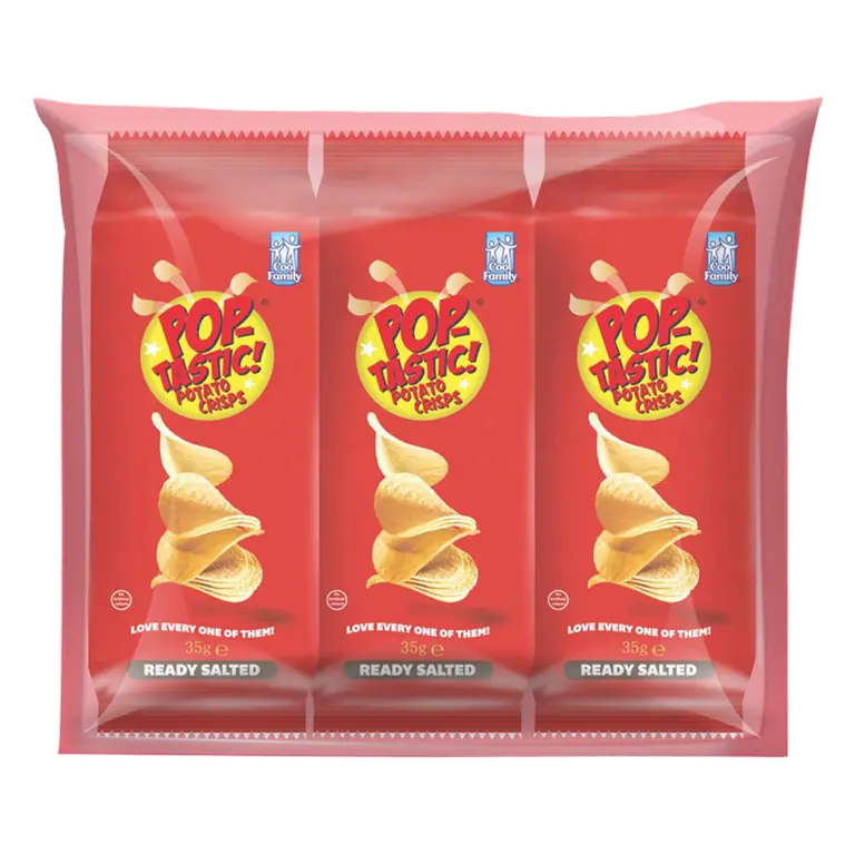 Pop-Tastic! Potato Crisps Ready Salted 3 x 35g