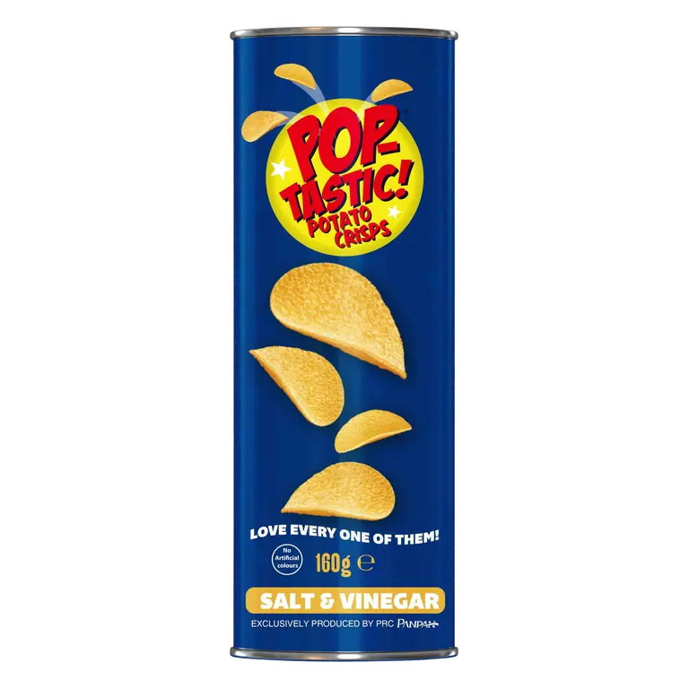 Pop-Tastic! Potato Crisps Salt & Vinegar 160g