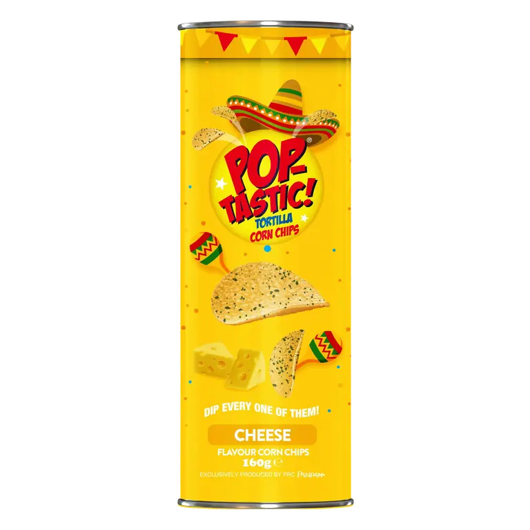 Pop-Tastic! Tortilla Cheese Flavour Corn Chips 160g