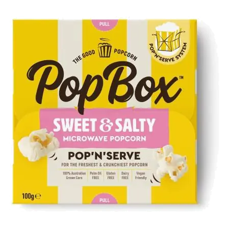 Gluten Free Dairy Free Sweet & Salty Flavour Microwave Popcorn Snack