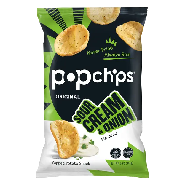 Gluten Free Sour Cream & Onion Popped Chip Snacks