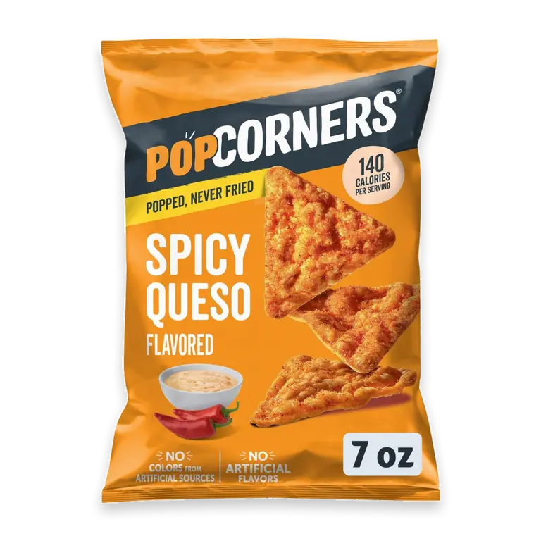 Spicy Queso Popped Corn Chips