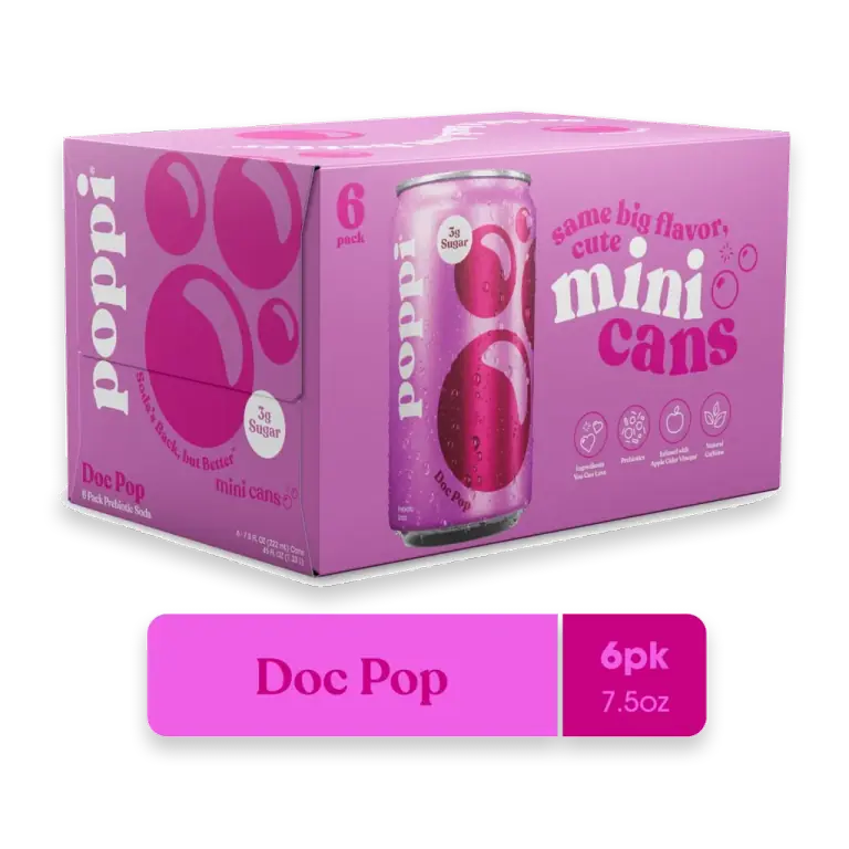 Doc Pop Prebiotic Mini Soda Cans