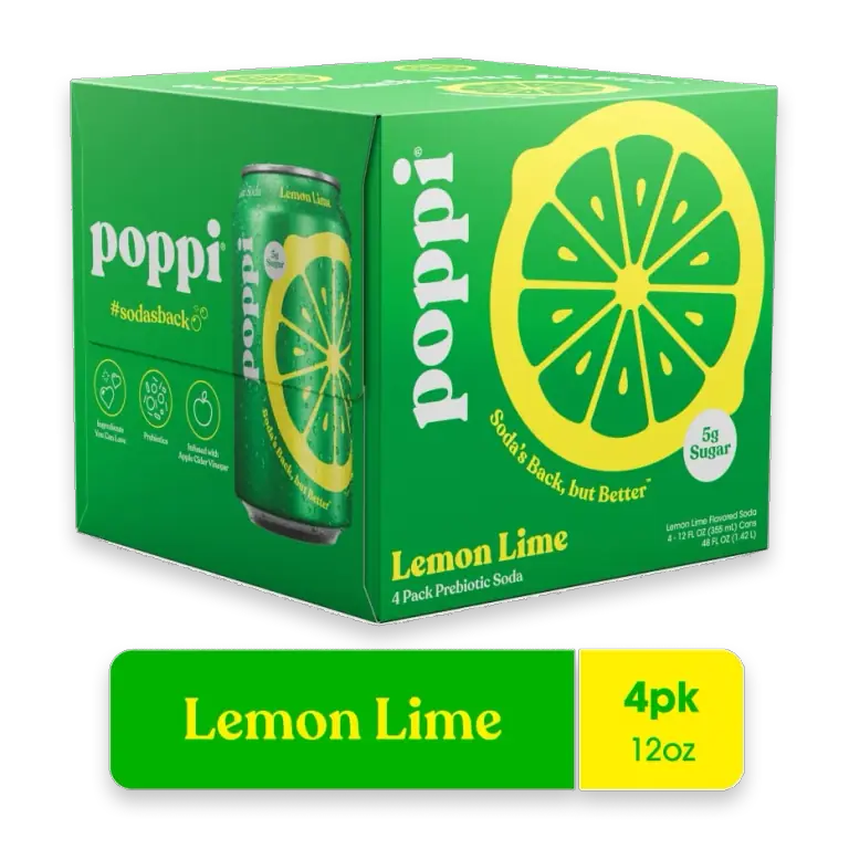 Lemon Lime Prebiotic Soda Cans