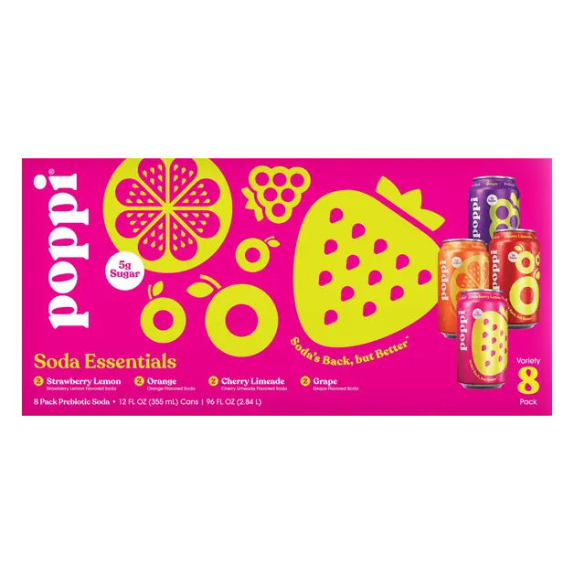 Probiotic Soda Variety Pack - 8 pk