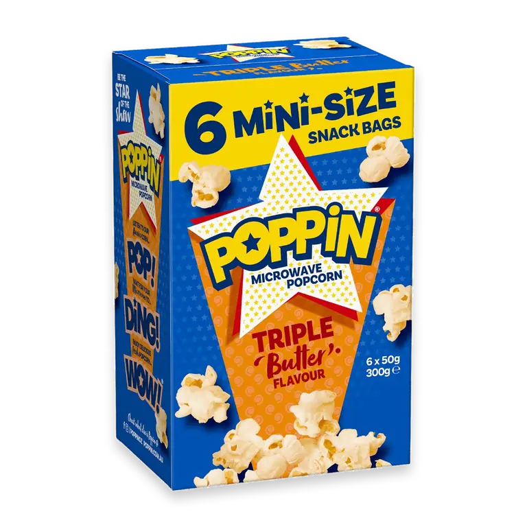 Triple Butter Microwave Popcorn Mini-Size Snack Bags
