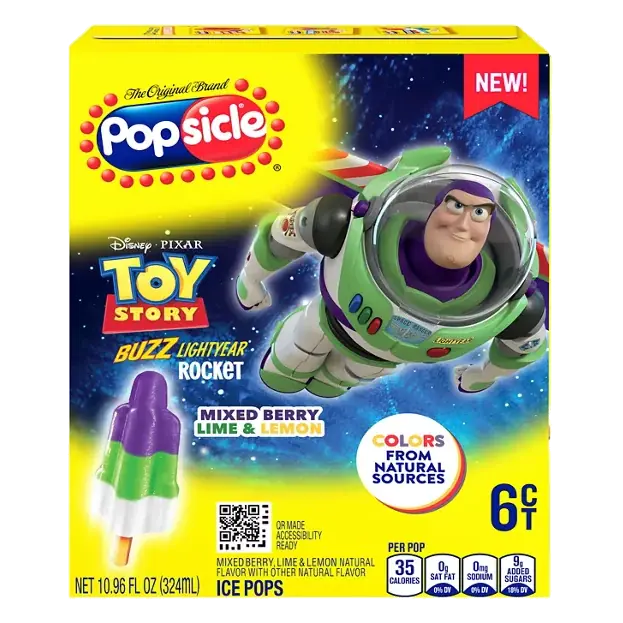 Ice Pops, Mixed Berry Lime & Lemon, Toy Story