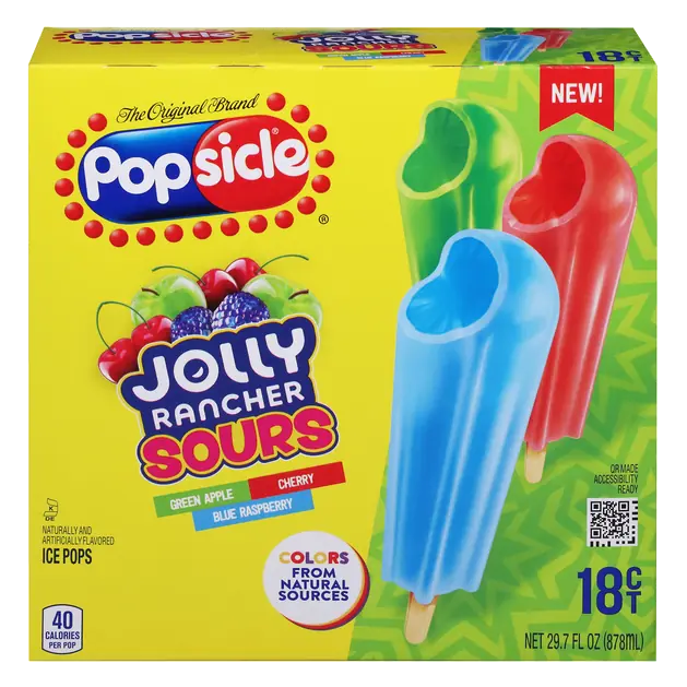 Jolly Rancher Sours Ice Pops - 18 ct