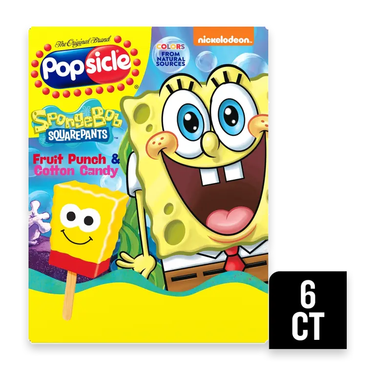 SpongeBob SquarePants Frozen Confection Bars, 6 Ct