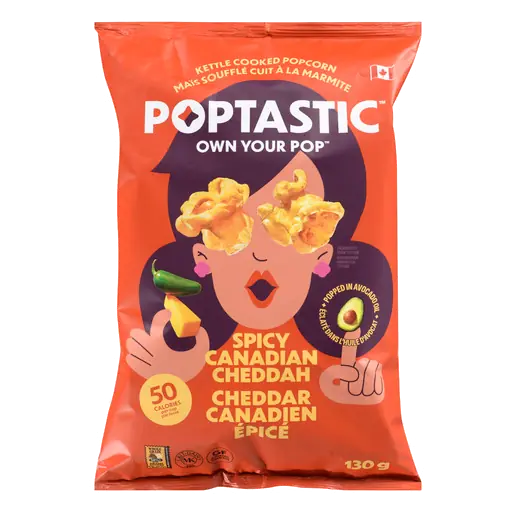 Kettle Popped Popcorn Spicy Canadian Cheddar 130 g