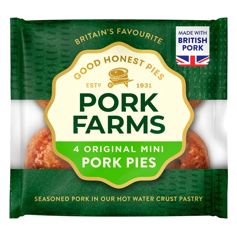 Original Mini Pork Pies x4 200g