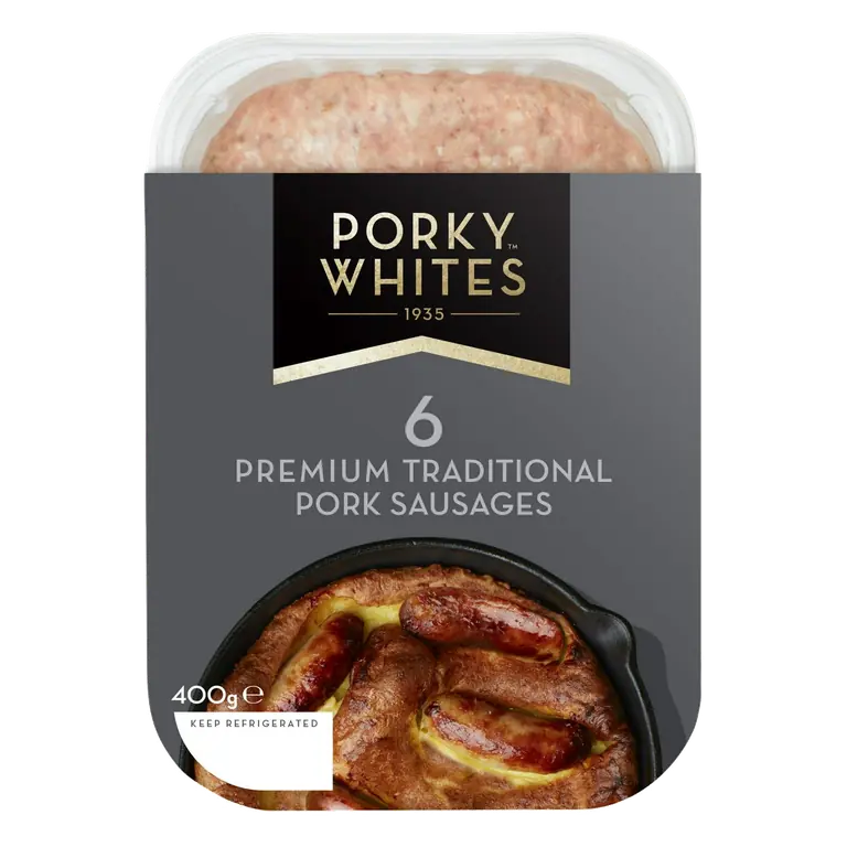 Porky Whites Traditional Sausages 400g