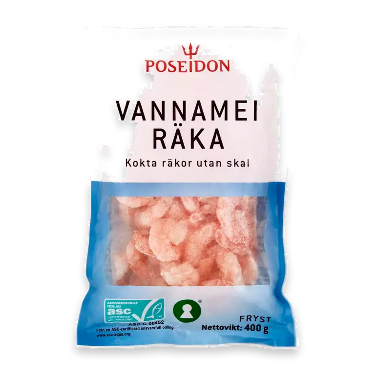 Räkor Vannamei Kokta & Skalade