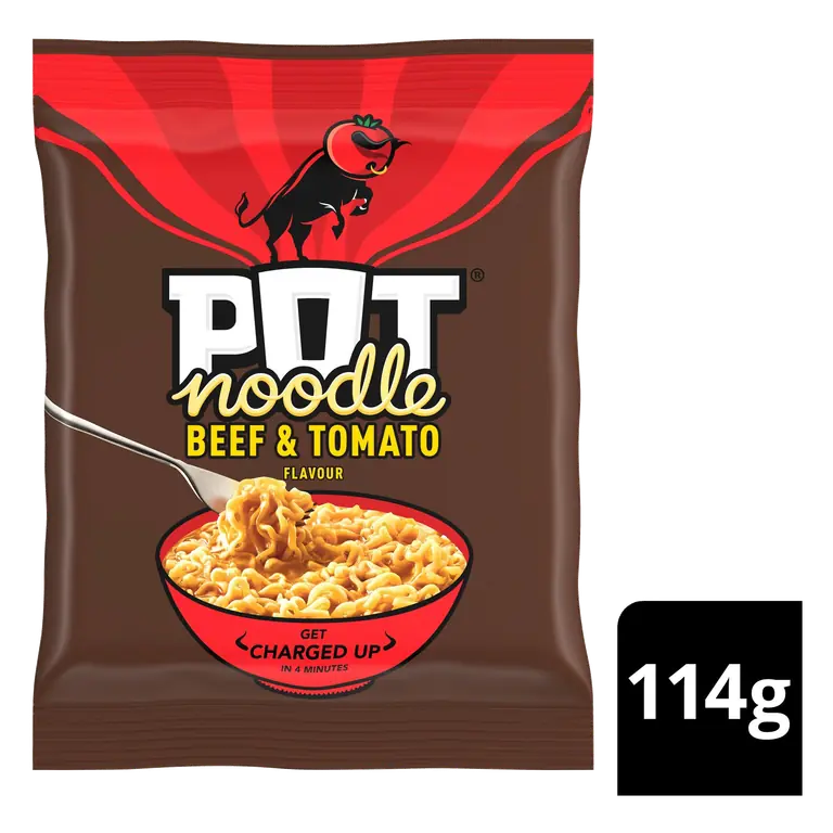 Pot Noodle Beef & Tomato Instant Noodles Block 114 g