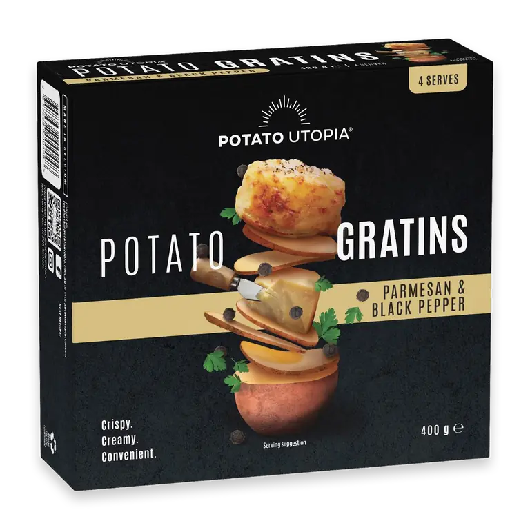 Potato Gratins Parmesan & Black Pepper