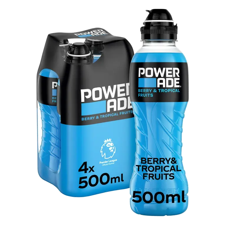 4 x 500ml Berry & Tropical Sports Drink Bottles