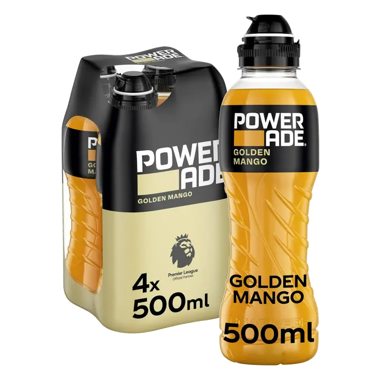 4 x 500ml Golden Mango Sports Drink Bottles