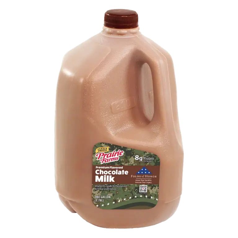 Prairie Farms Whole Chocolate Milk, 128 fl oz: USDA Grade A, High Protein