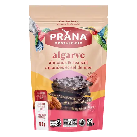 Organic Algarve Chocolate Bark Almonds & Sea Salt 100 g