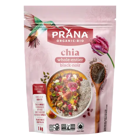 Organic Chia Seeds Whole Black 1 kg
