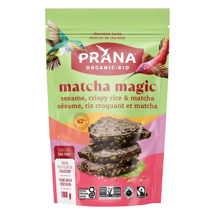 Organic Chocolate Bark Matcha Magic Sesame 100 g