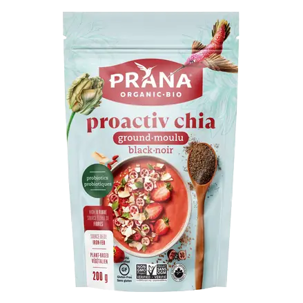 Organic Gluten-Free Proactive Ground Chia Seeds Black 200 g