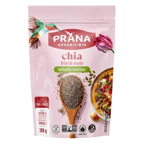 Organic Gluten-Free Whole Chia Seeds Black 300 g