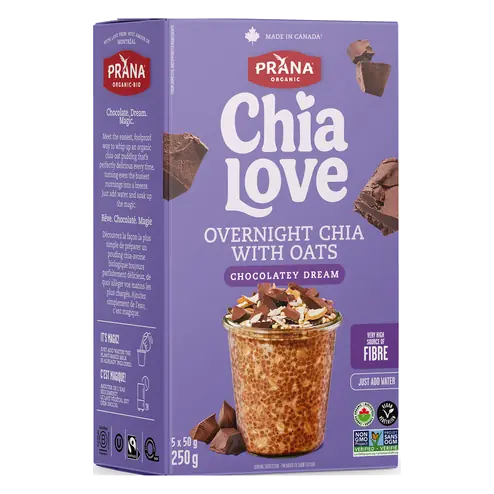 Organic Overnight Chia Oat & Chia Mix Dreamy Chocolate 5 x 50 g