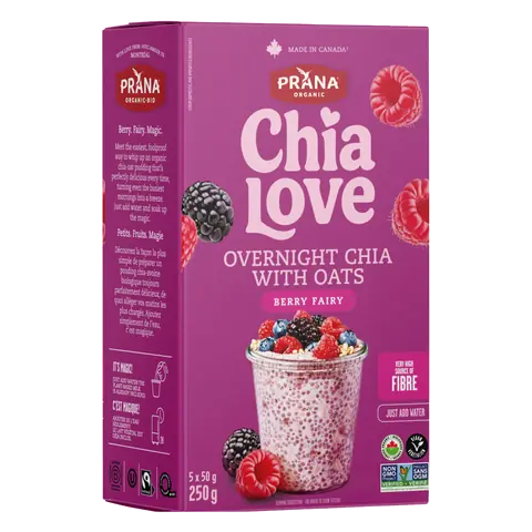 Organic Overnight Chia Oat & Mix Berry Fairy 5 x 50 g