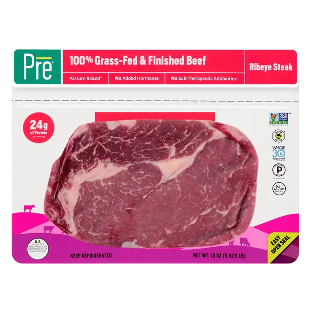 PRE 100% Grass-fed Beef Ribeye Steak Fresh