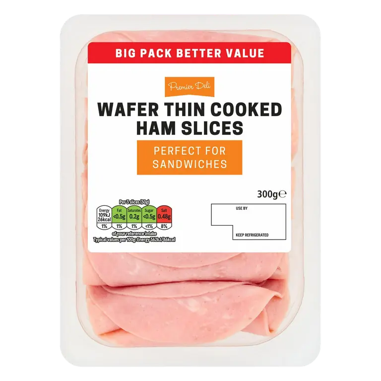 300g Wafer Thin Cooked Ham Slices