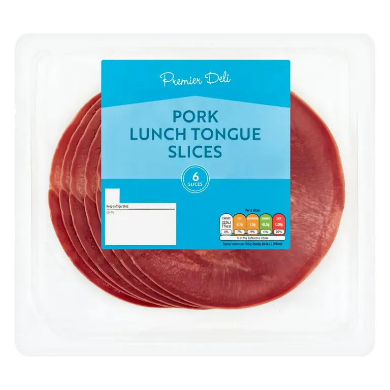 6 x Pork Lunch Tongue Slices 120g