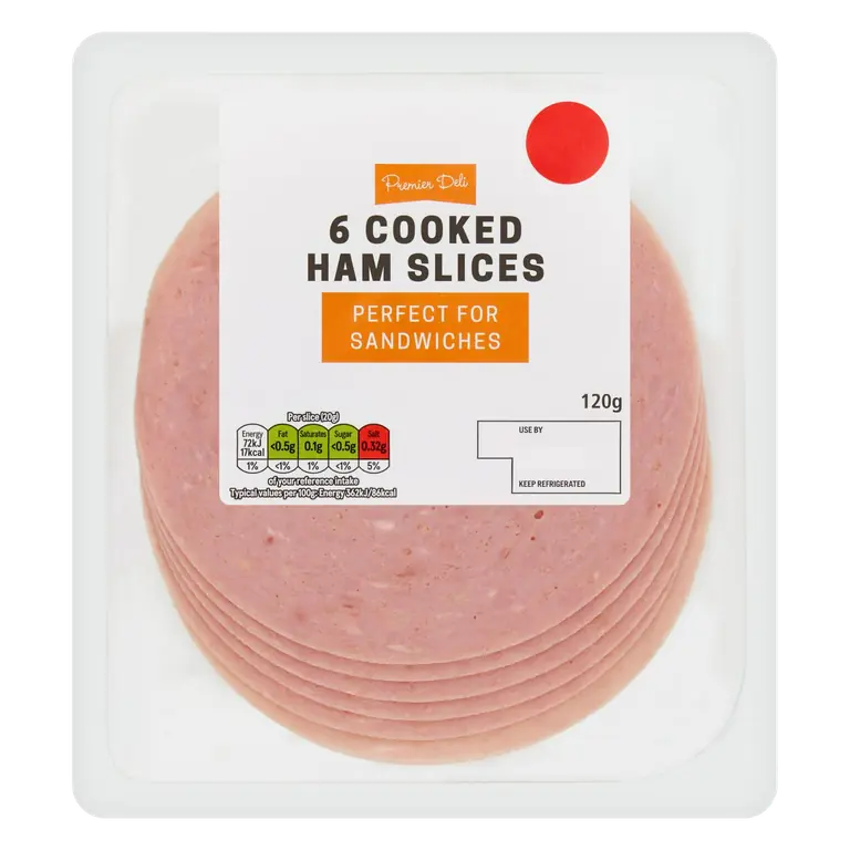 Cooked Ham Slices x6 120g