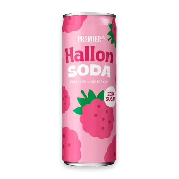 Premier Hallonsoda Zero