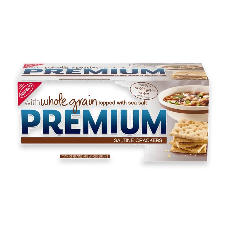 with Whole Grain Wheat Saltine Crackers