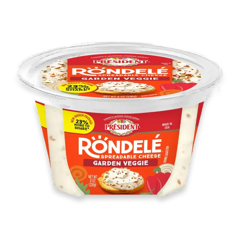 Président Rondelé Creamy Whipped Garden Veggie Spreadable Cheese 8 oz