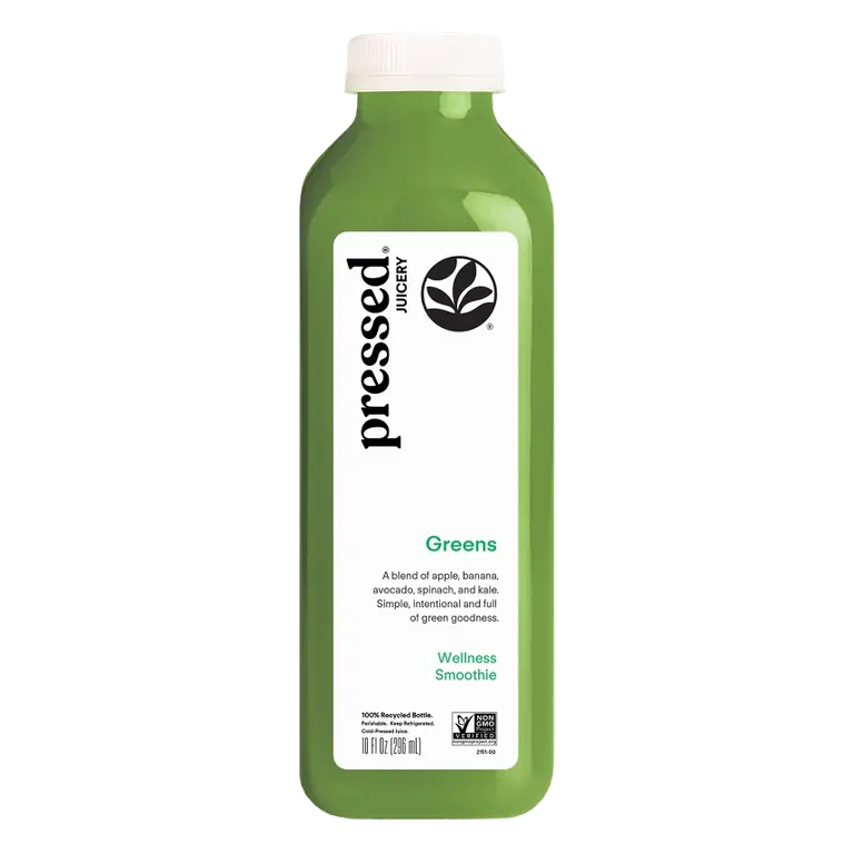 Pressed Juicery Greens Wellness Smoothie, 10 fl oz: Avocado, Vegetable Blend