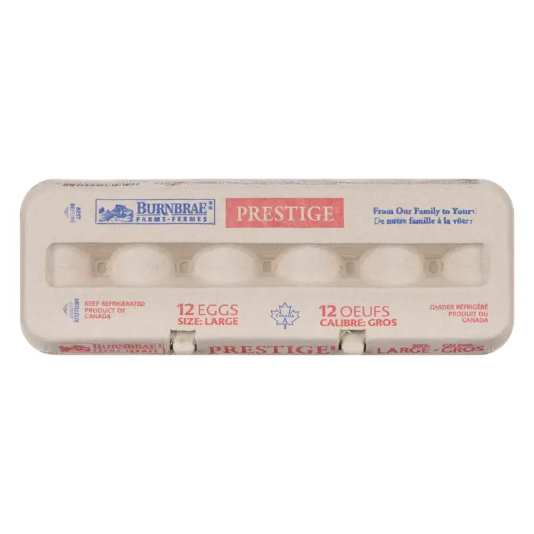 Burnbrae Farms Prestige White Eggs Large 12 Count