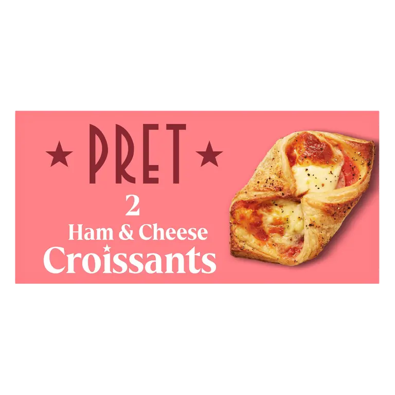 Pret 2 Ham & Cheese Croissants 220g